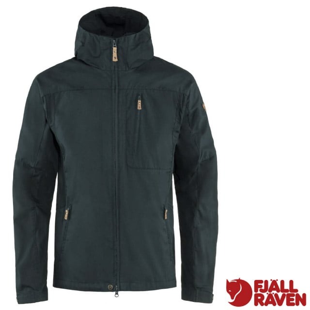 【Fjallraven 小狐狸 】男 Sten G-1000 輕量防風保暖連帽外套.夾克/81679-555 暗深藍✿30E010